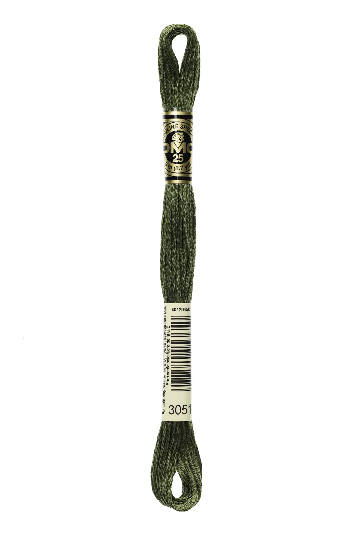 DMC Mouliné Spécial 25, colore 3051, matassina da 8 metri, 100% cotone