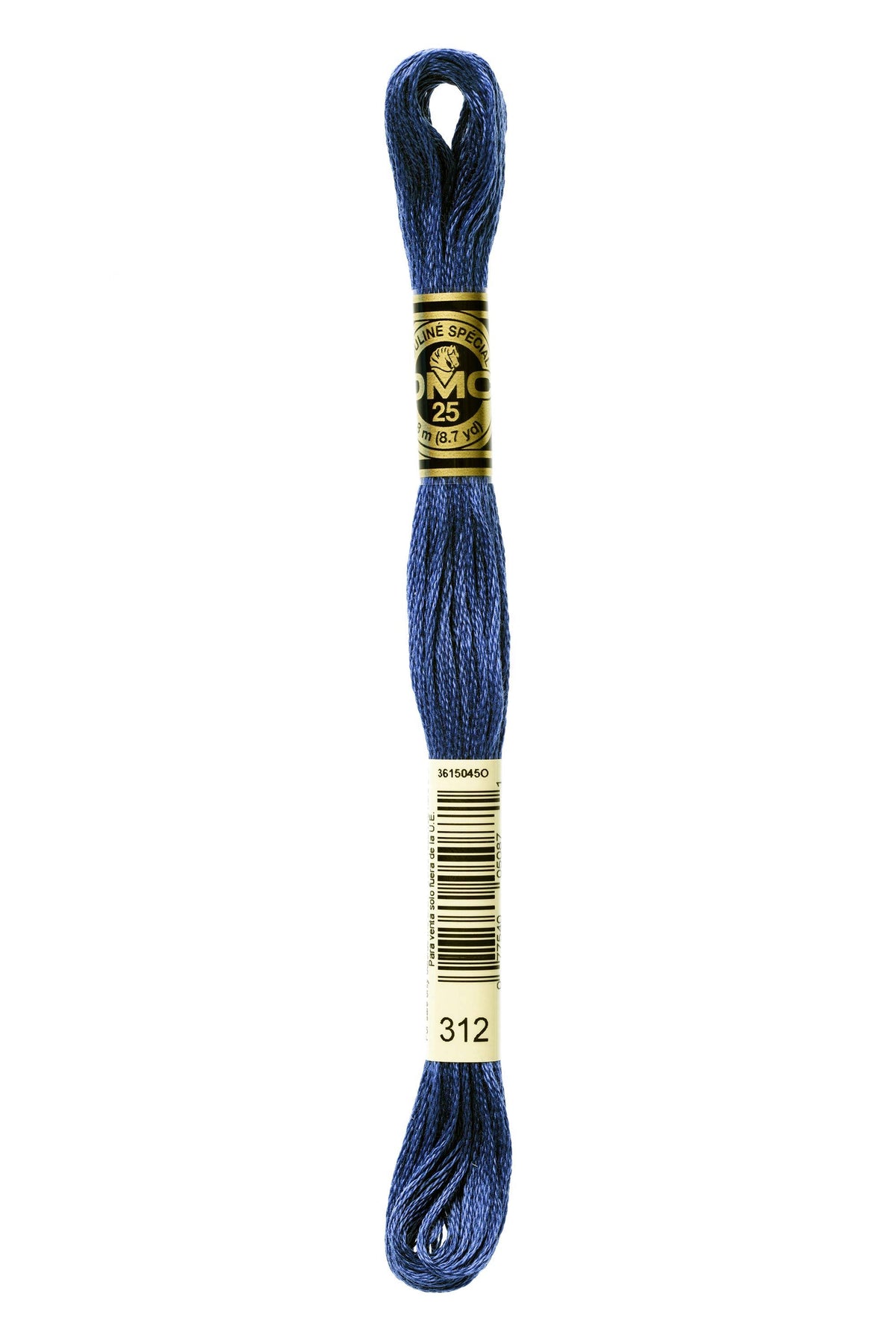 DMC Mouliné Spécial 25, colore 312, matassina da 8 metri, 100% cotone