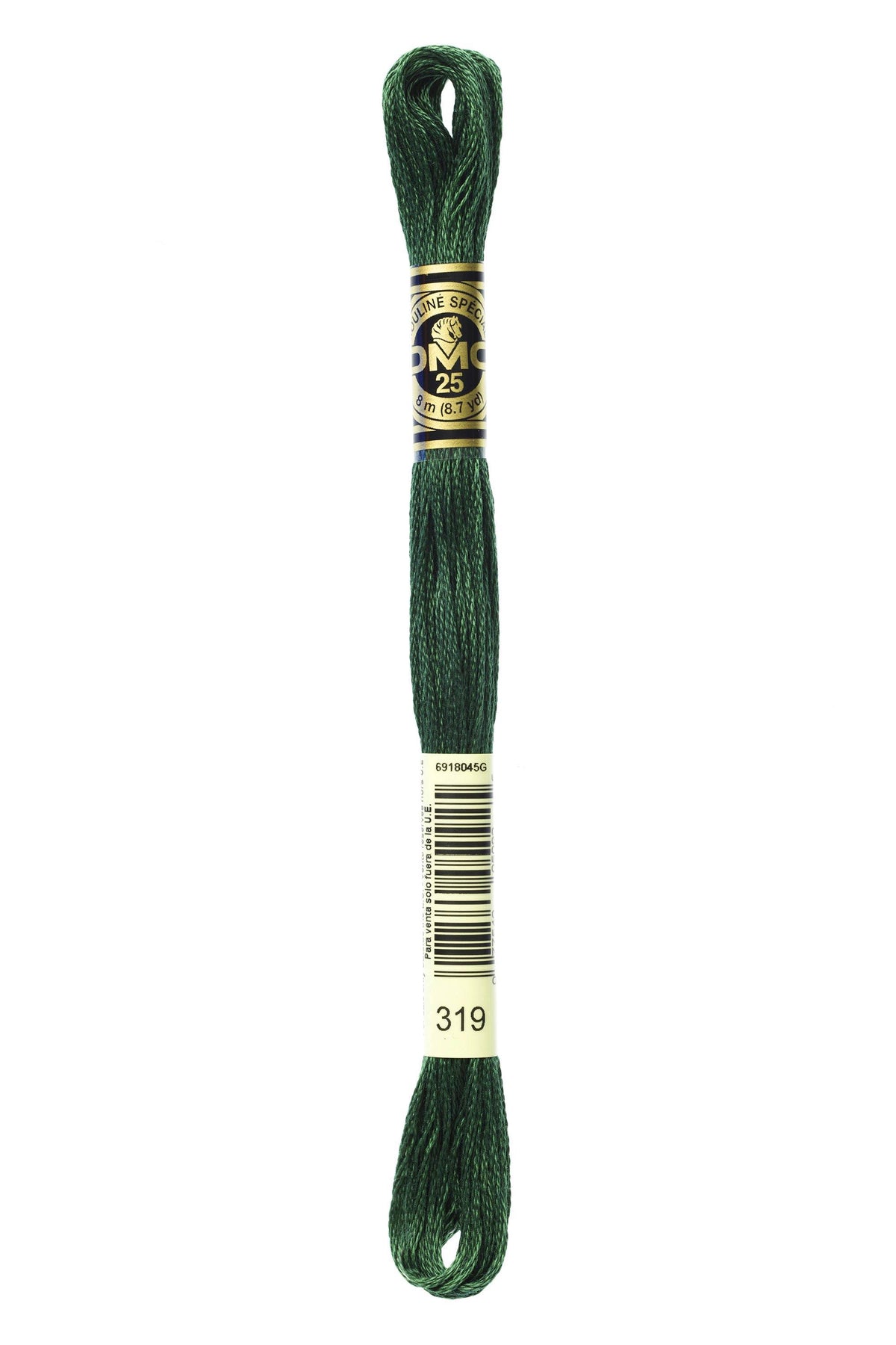 DMC Mouliné Spécial 25, colore 319, matassina da 8 metri, 100% cotone