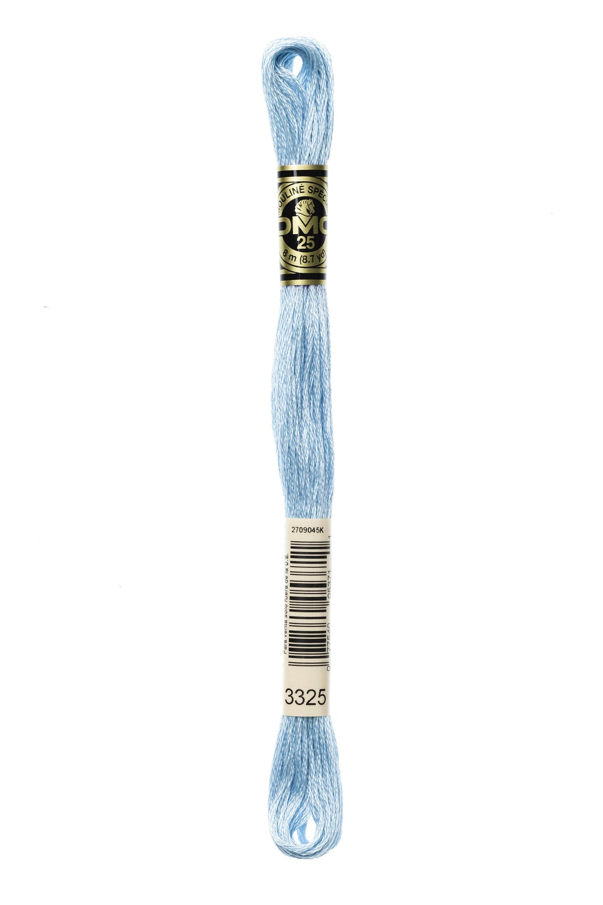 DMC Mouliné Spécial 25, colore 3325, matassina da 8 metri, 100% cotone