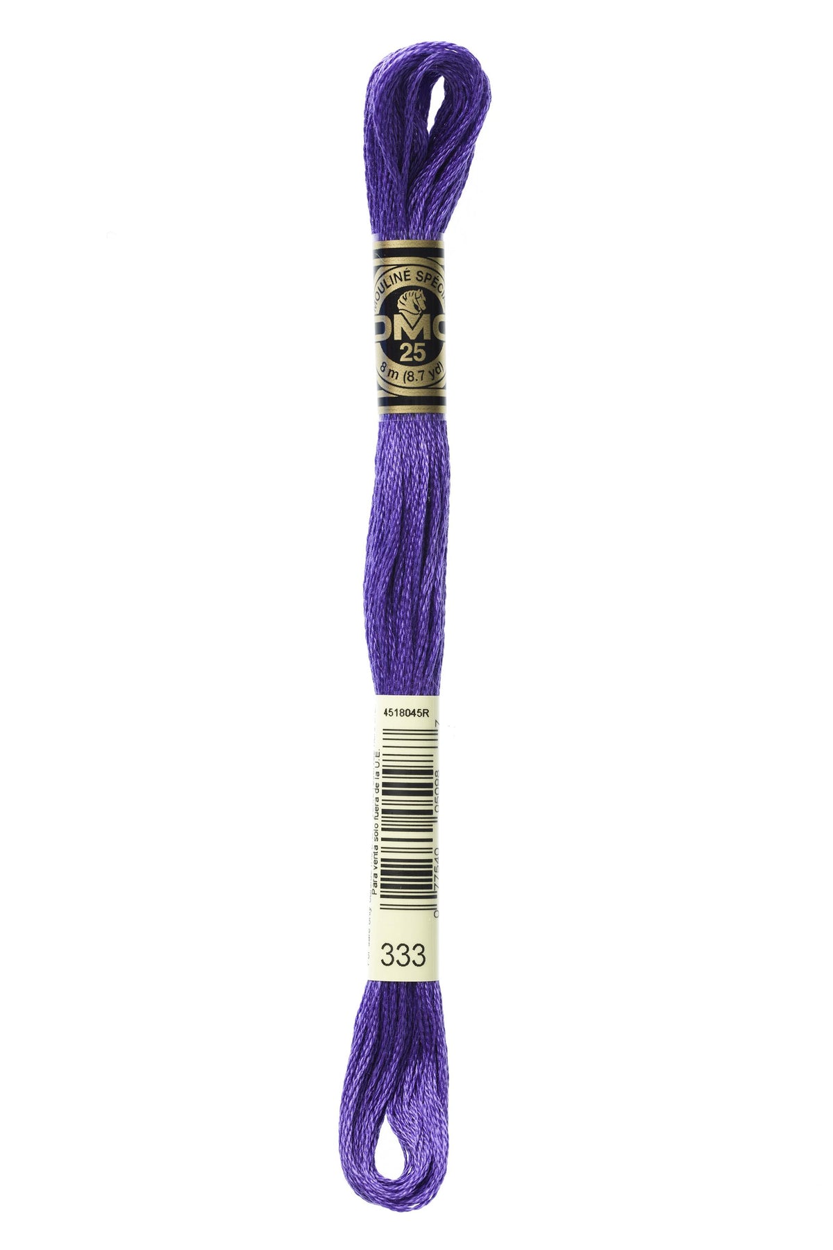 DMC Mouliné Spécial 25, colore 333, matassina da 8 metri, 100% cotone