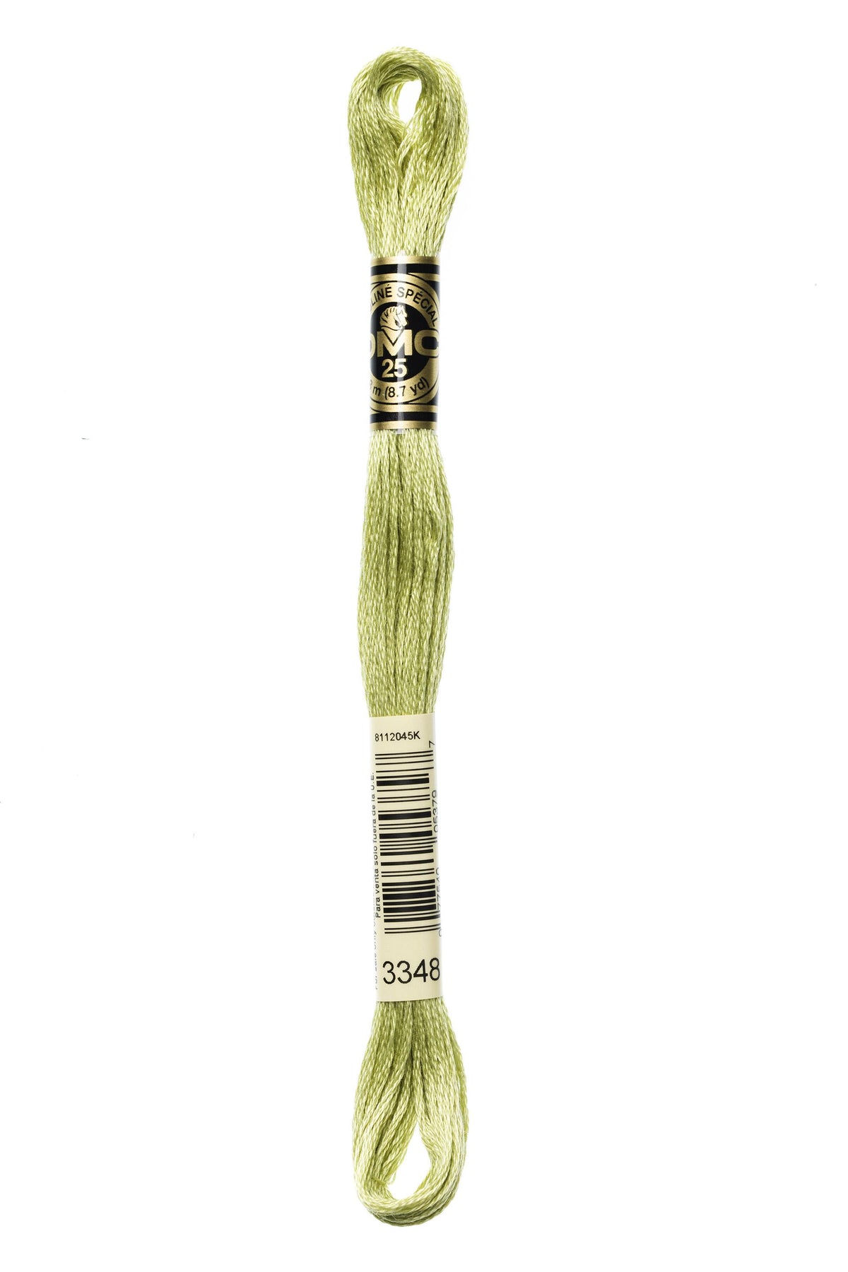 DMC Mouliné Spécial 25, colore 3348, matassina da 8 metri, 100% cotone