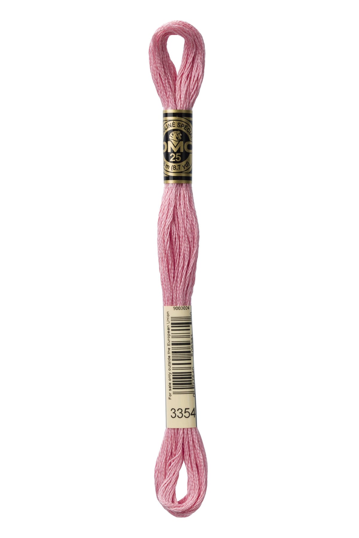 DMC Mouliné Spécial 25, colore 3354, matassina da 8 metri, 100% cotone