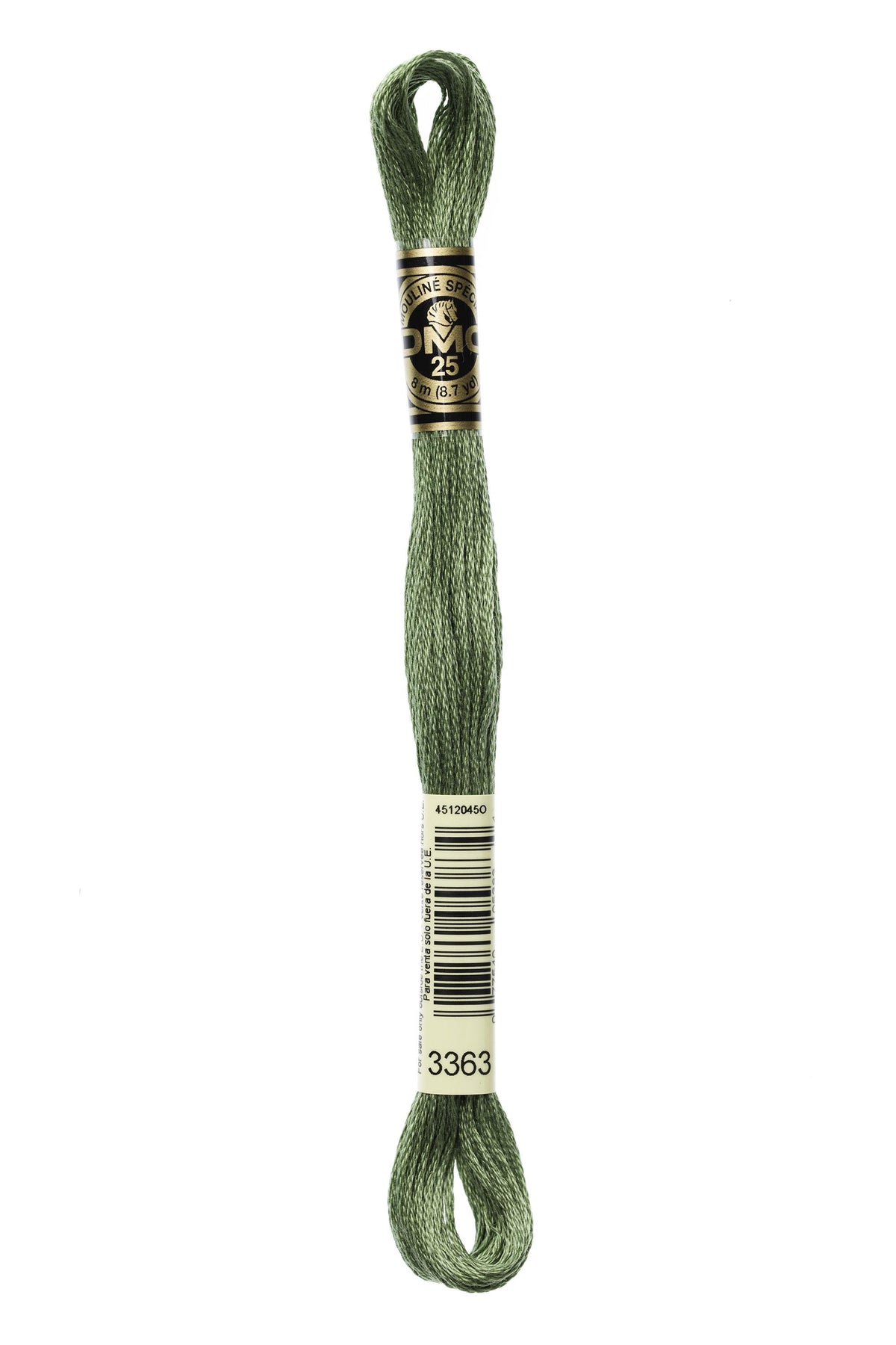 DMC Mouliné Spécial 25, colore 3363, matassina da 8 metri, 100% cotone
