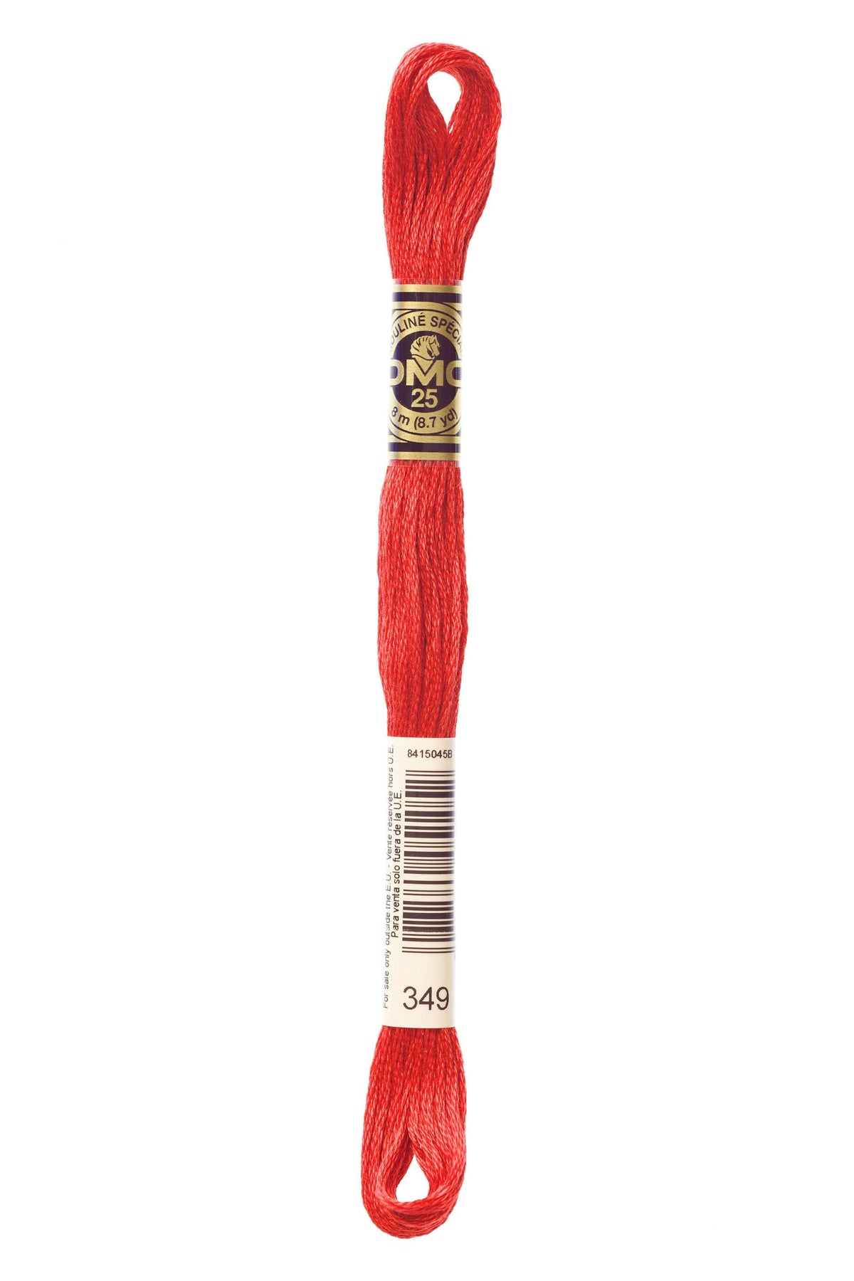 DMC Mouliné Spécial 25, colore 349, matassina da 8 metri, 100% cotone