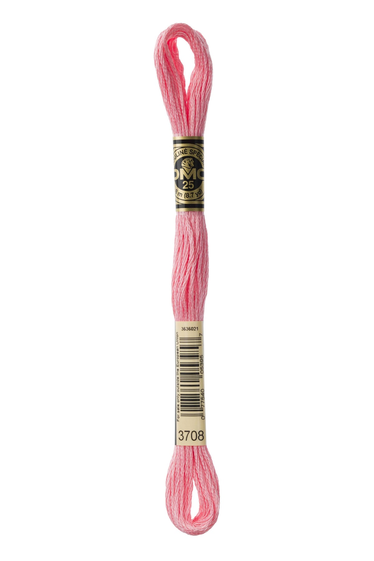 DMC Mouliné Spécial 25, colore 3708, matassina da 8 metri, 100% cotone