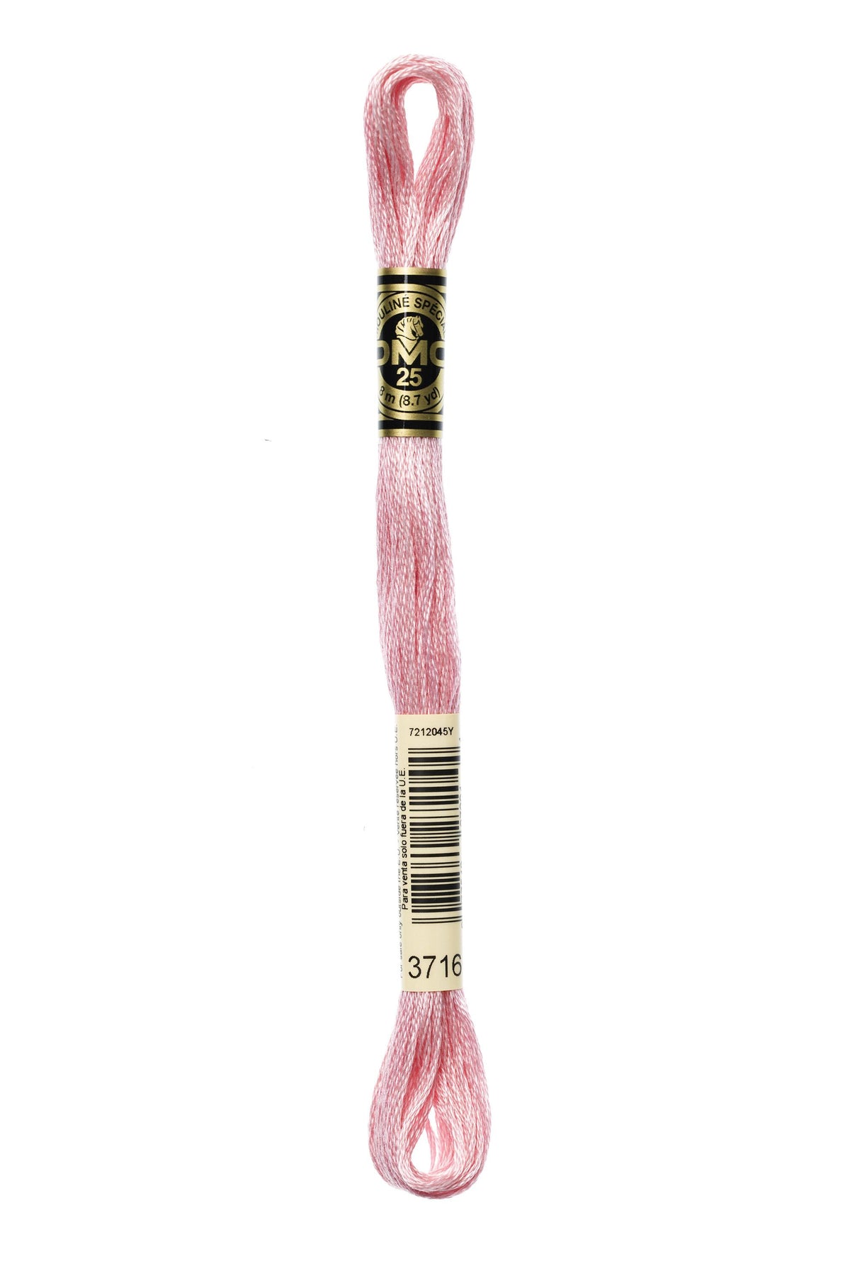 DMC Mouliné Spécial 25, colore 3716, matassina da 8 metri, 100% cotone