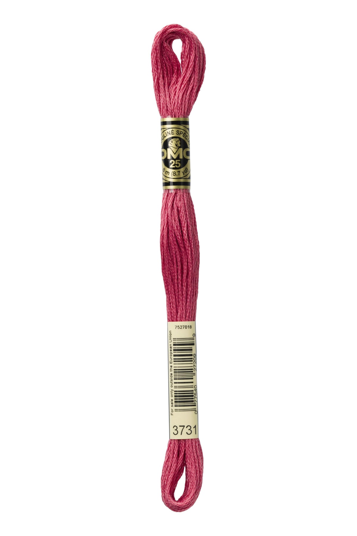 DMC Mouliné Spécial 25, colore 3731, matassina da 8 metri, 100% cotone