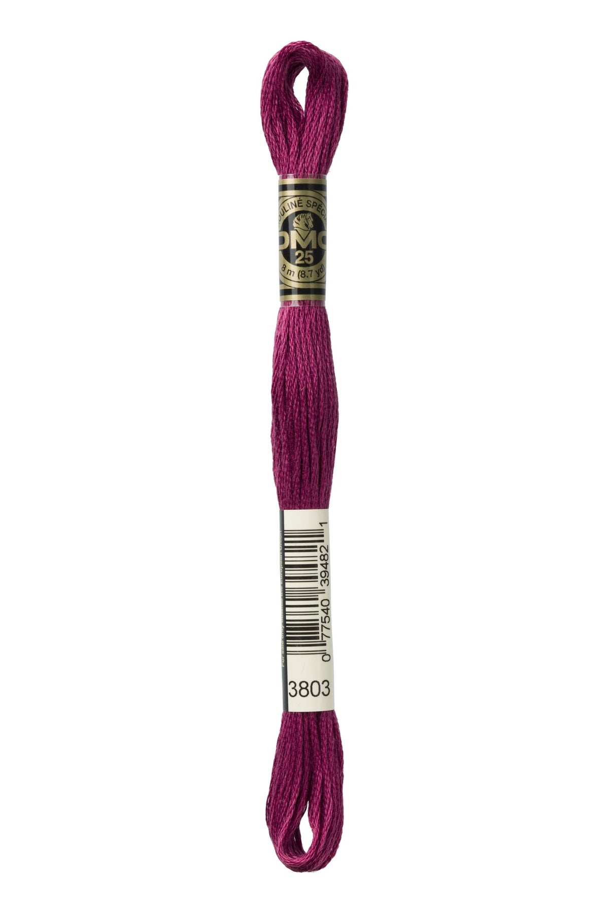 DMC Mouliné Spécial 25, colore 3803, matassina da 8 metri, 100% cotone