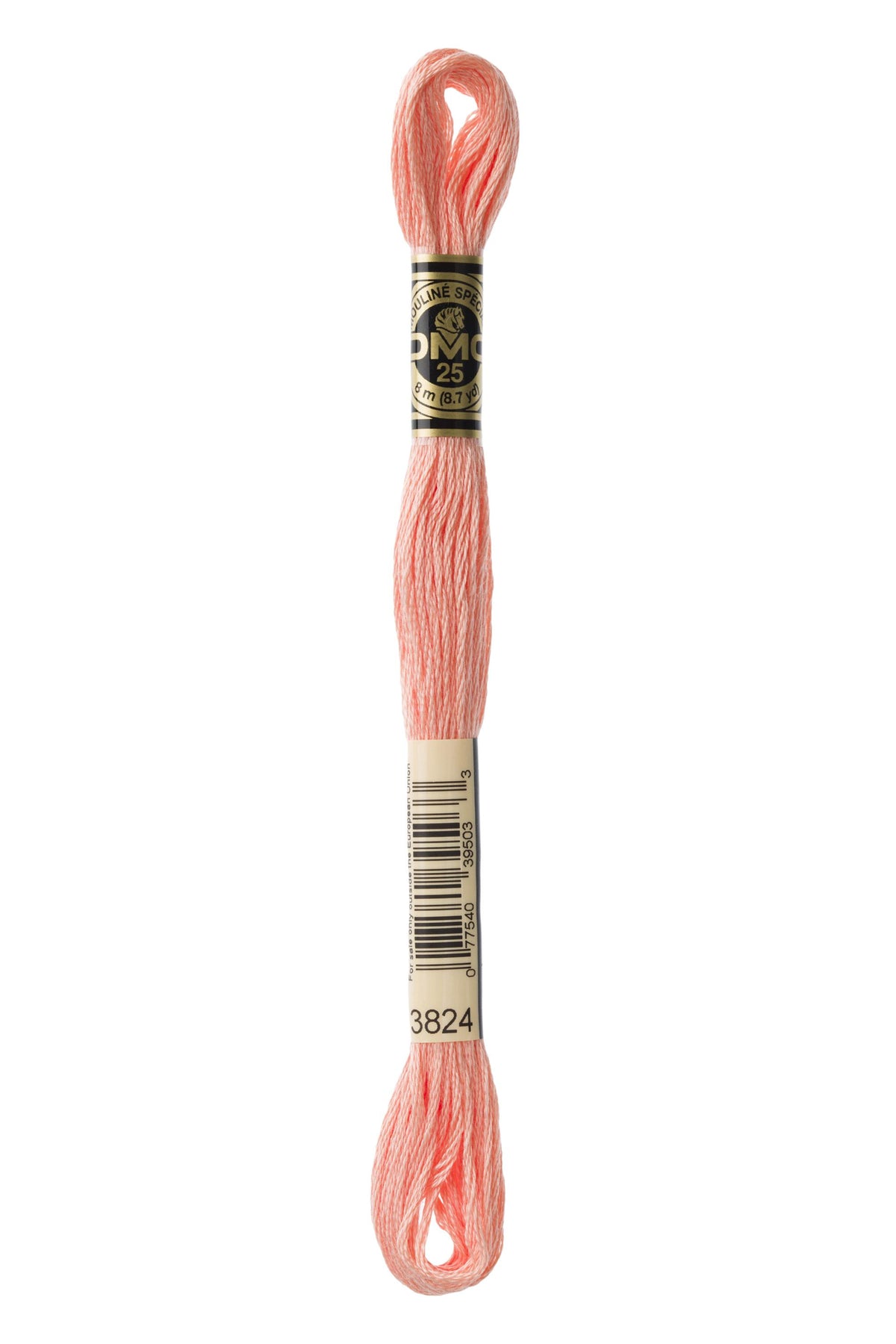 DMC Mouliné Spécial 25, colore 3824, matassina da 8 metri, 100% cotone