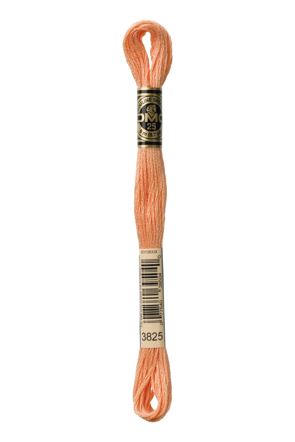 DMC Mouliné Spécial 25, colore 3825, matassina da 8 metri, 100% cotone