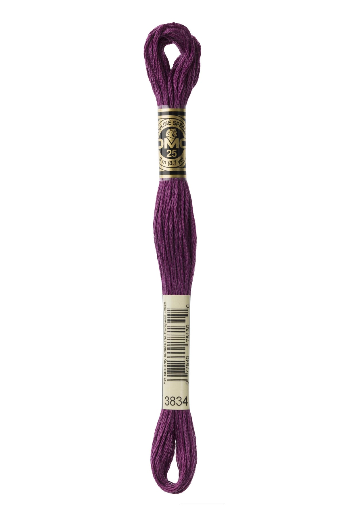 DMC Mouliné Spécial 25, colore 3834, matassina da 8 metri, 100% cotone