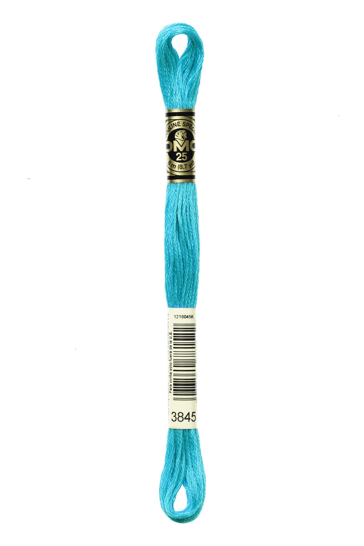 DMC Mouliné Spécial 25, colore 3845, matassina da 8 metri, 100% cotone