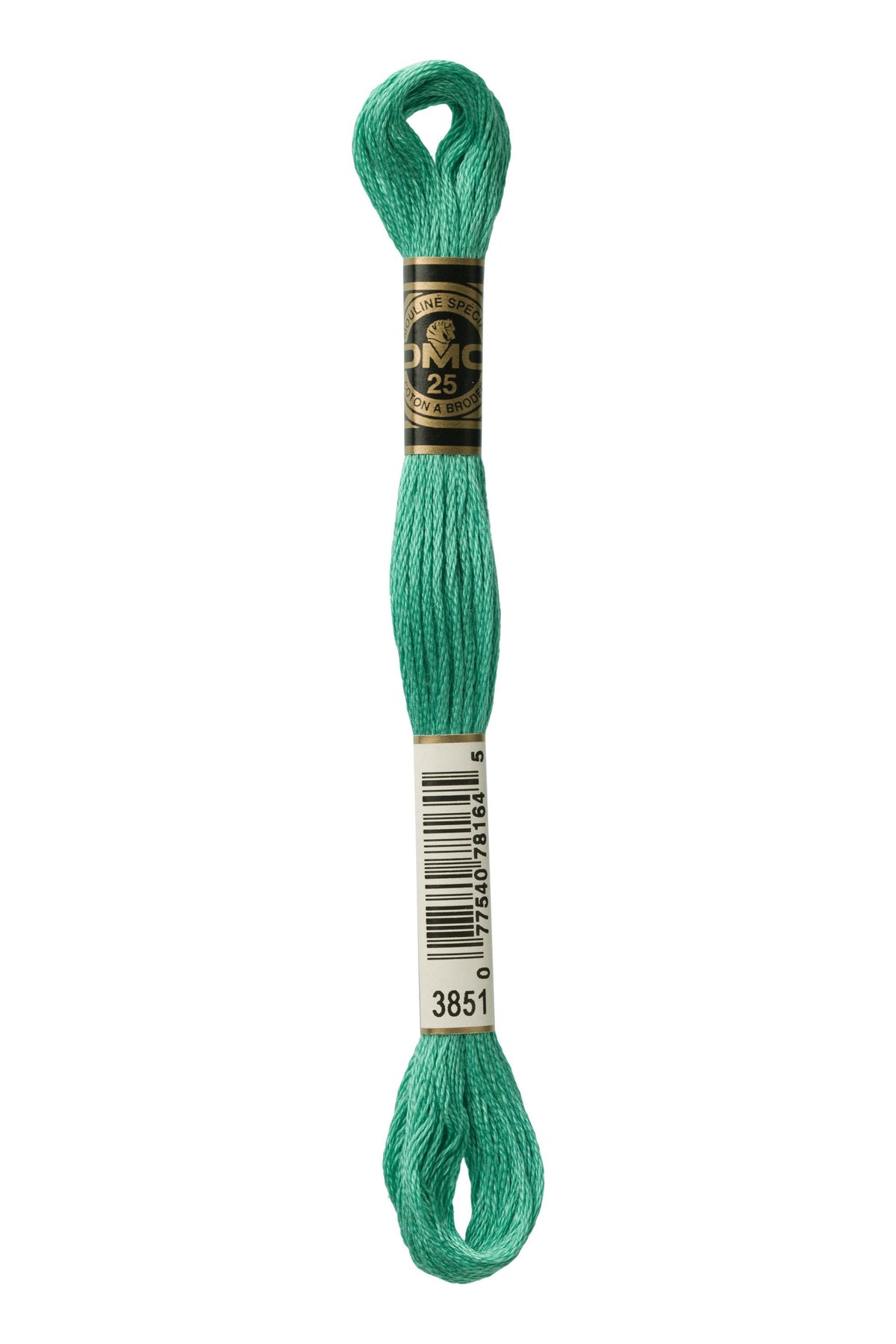 DMC Mouliné Spécial 25, colore 3851, matassina da 8 metri, 100% cotone