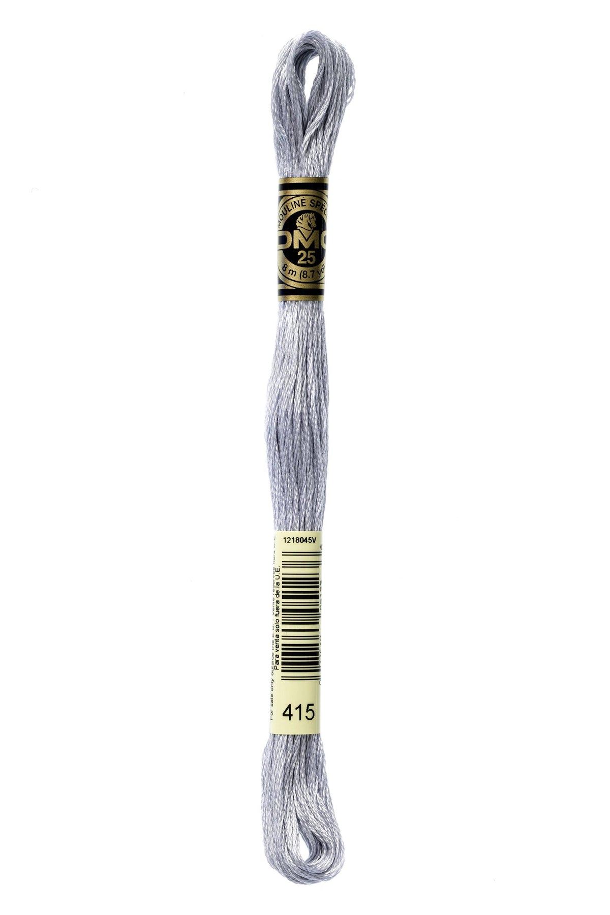 DMC Mouliné Spécial 25, colore 415, matassina da 8 metri, 100% cotone
