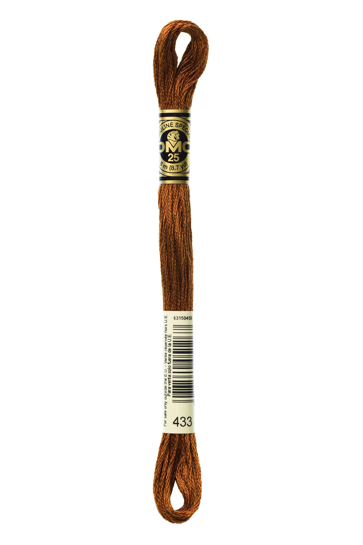 DMC Mouliné Spécial 25, colore 433, matassina da 8 metri, 100% cotone
