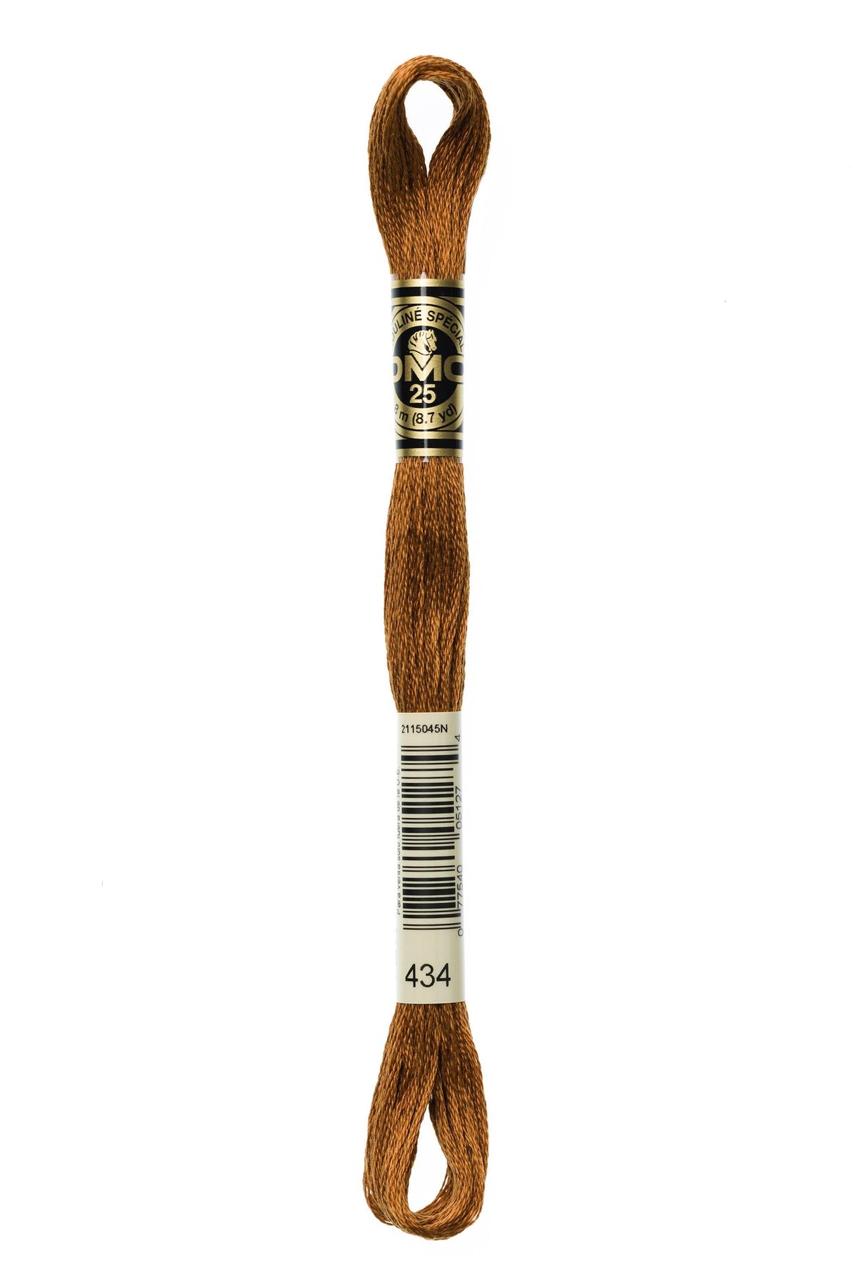 DMC Mouliné Spécial 25, colore 434, matassina da 8 metri, 100% cotone