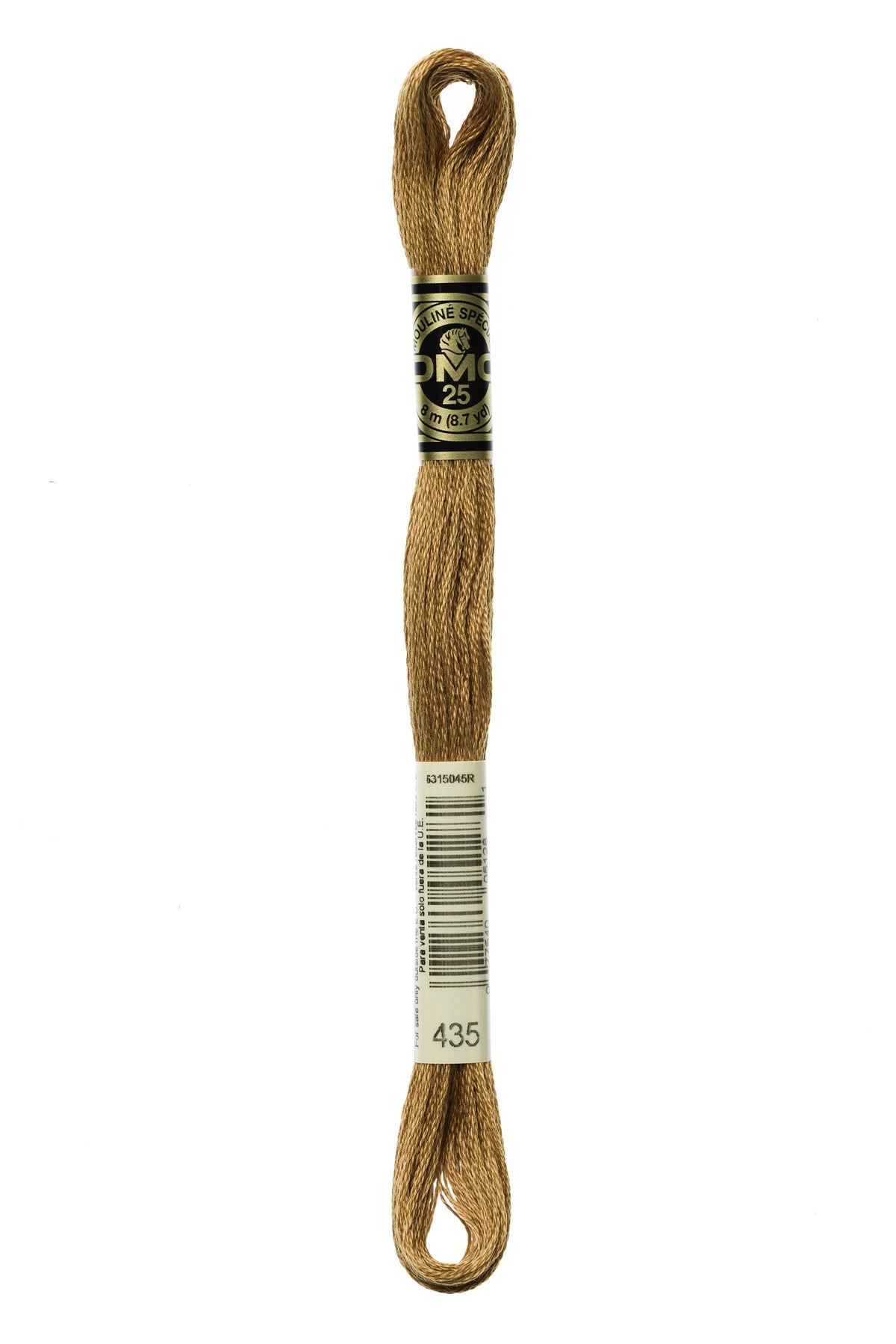 DMC Mouliné Spécial 25, colore 435, matassina da 8 metri, 100% cotone