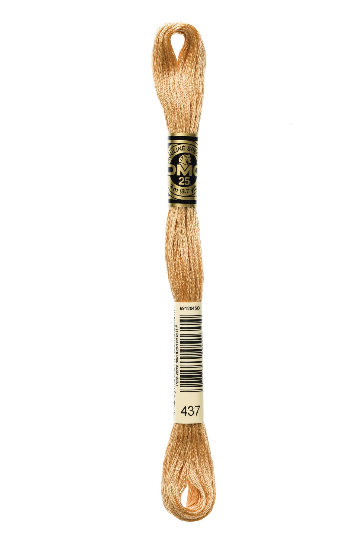DMC Mouliné Spécial 25, colore 437, matassina da 8 metri, 100% cotone