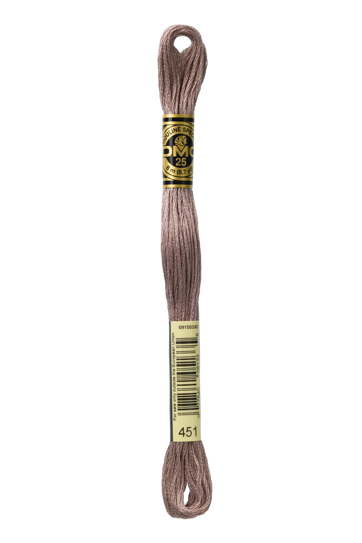 DMC Mouliné Spécial 25, colore 451, matassina da 8 metri, 100% cotone