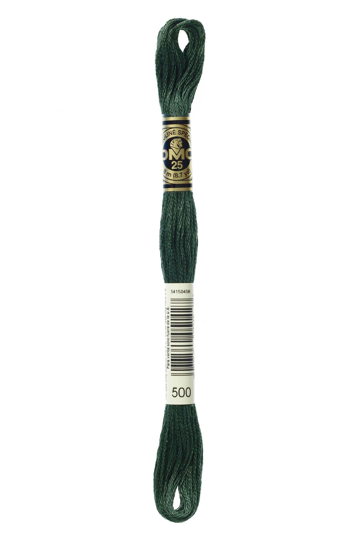 DMC Mouliné Spécial 25, colore 500, matassina da 8 metri, 100% cotone