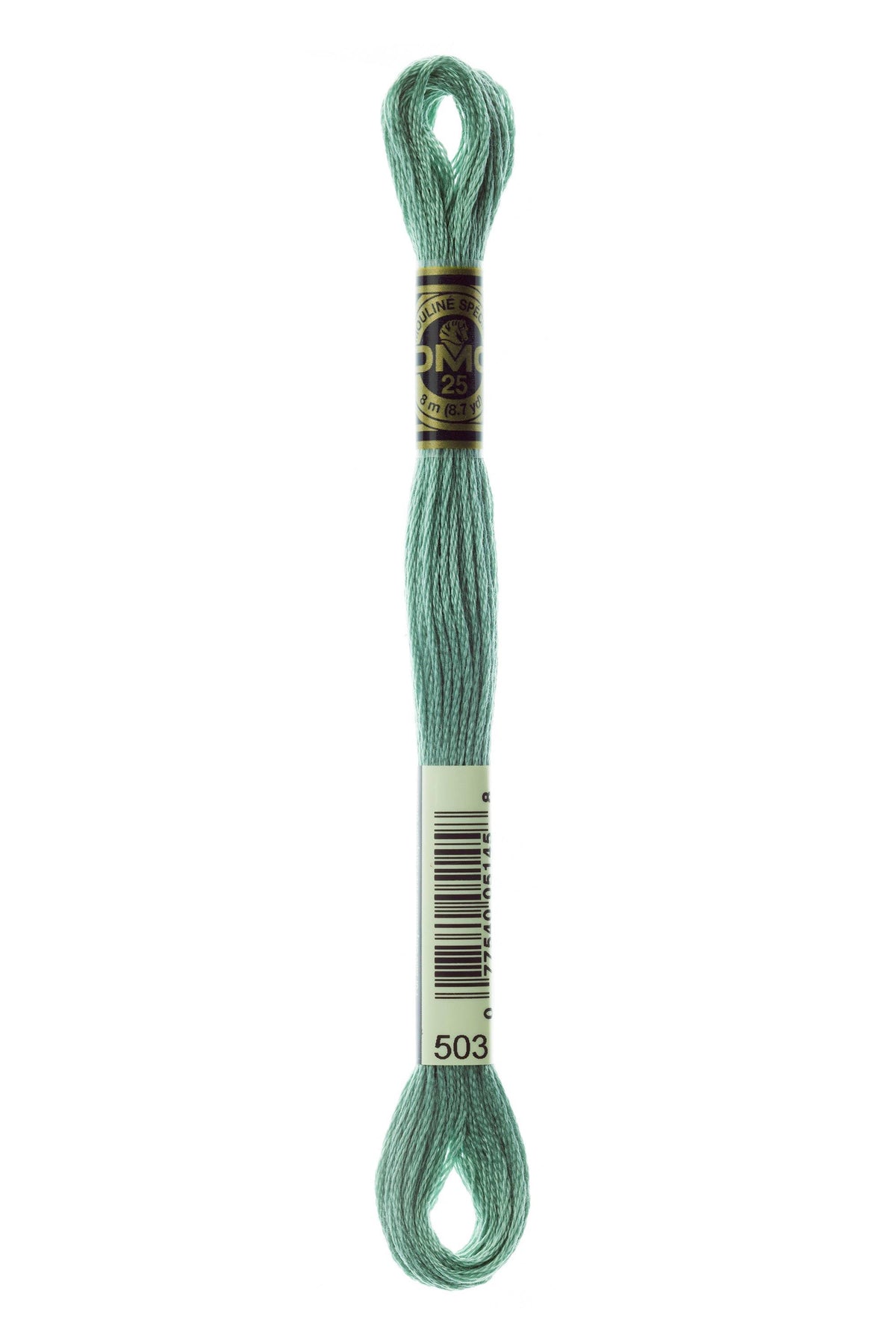 DMC Mouliné Spécial 25, colore 503, matassina da 8 metri, 100% cotone