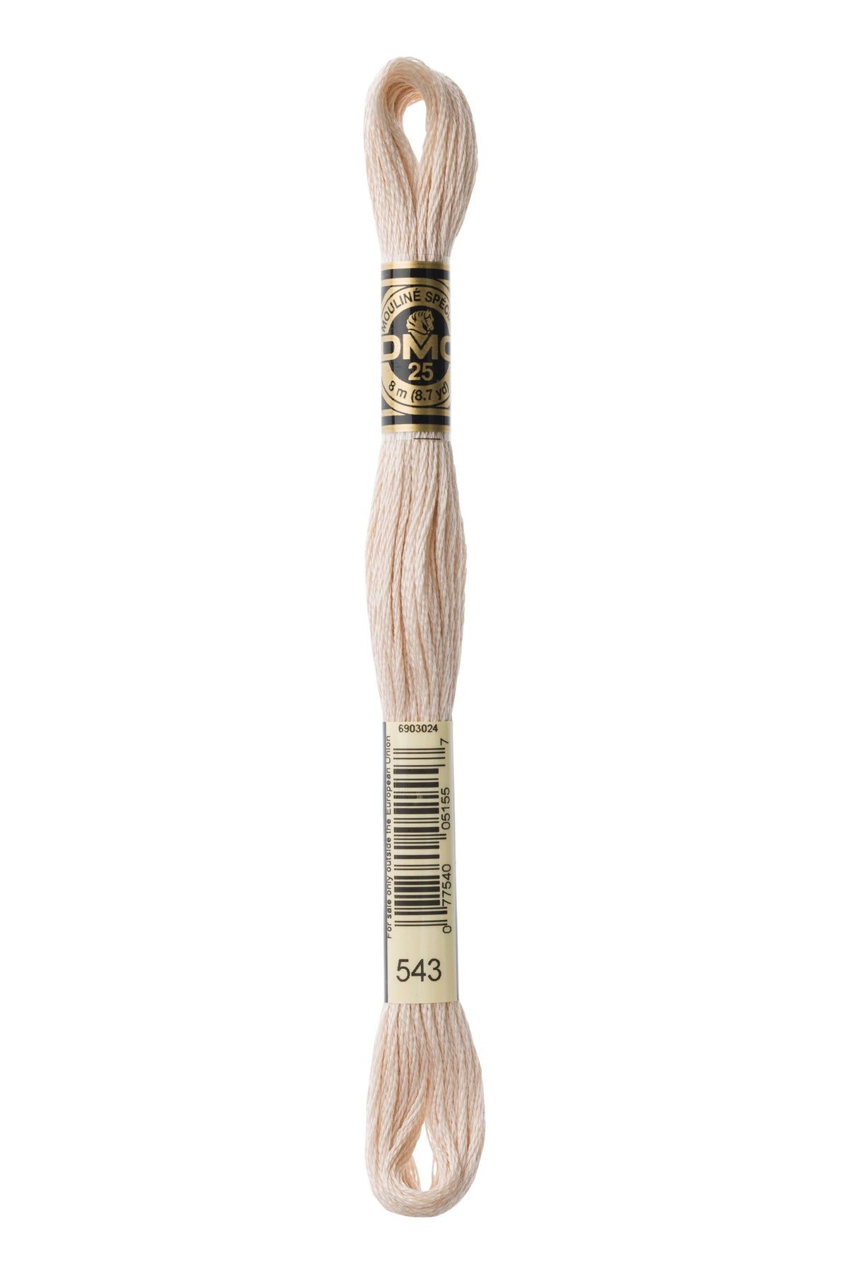 DMC Mouliné Spécial 25, colore 543, matassina da 8 metri, 100% cotone