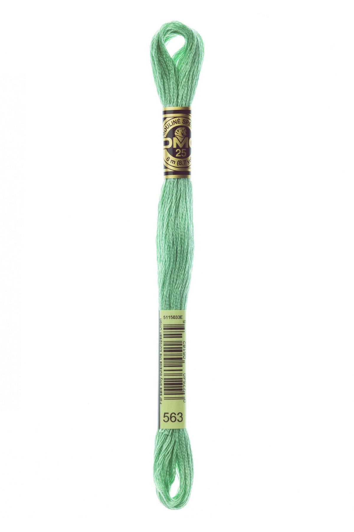 DMC Mouliné Spécial 25, colore 563, matassina da 8 metri, 100% cotone