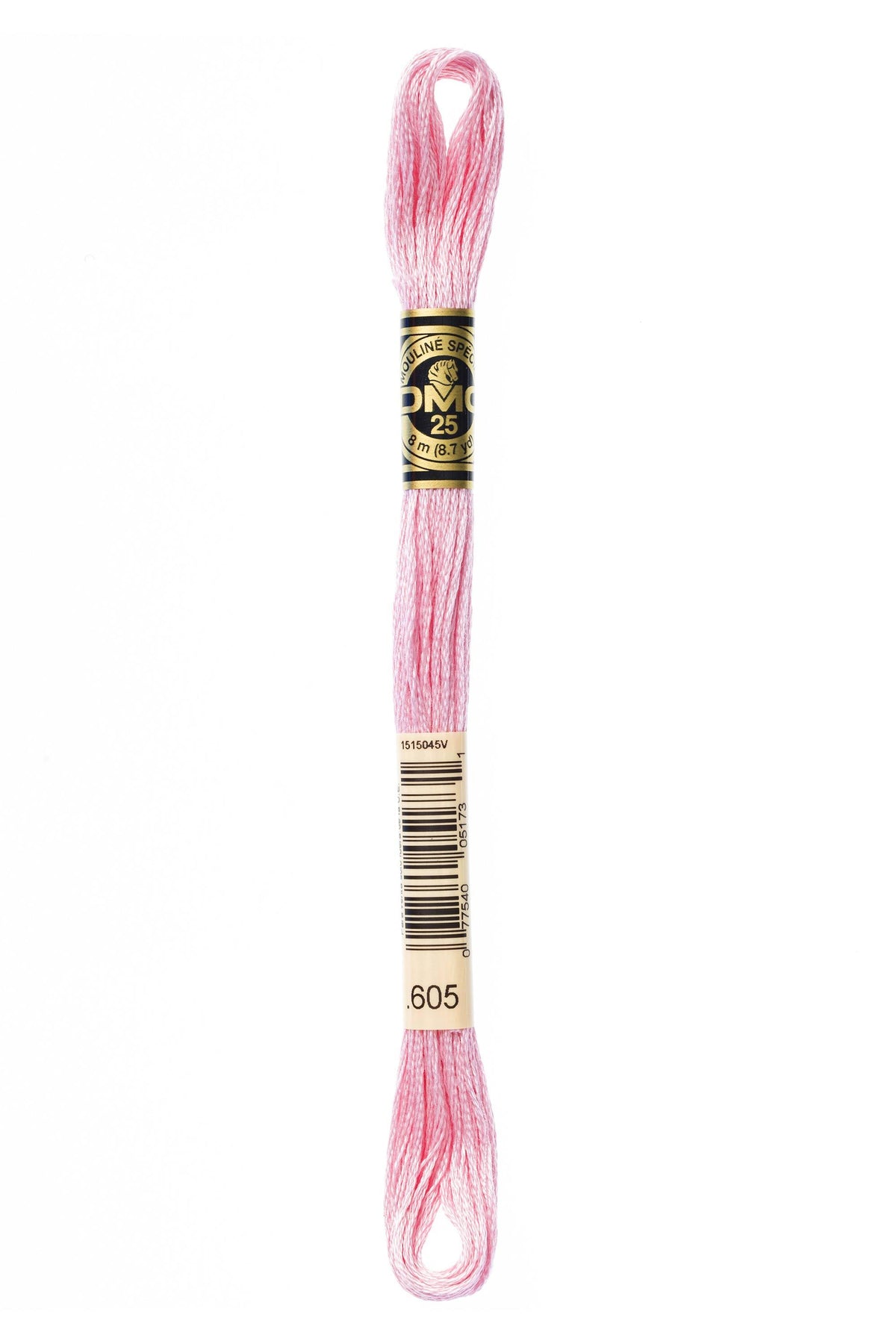 DMC Mouliné Spécial 25, colore 605, matassina da 8 metri, 100% cotone
