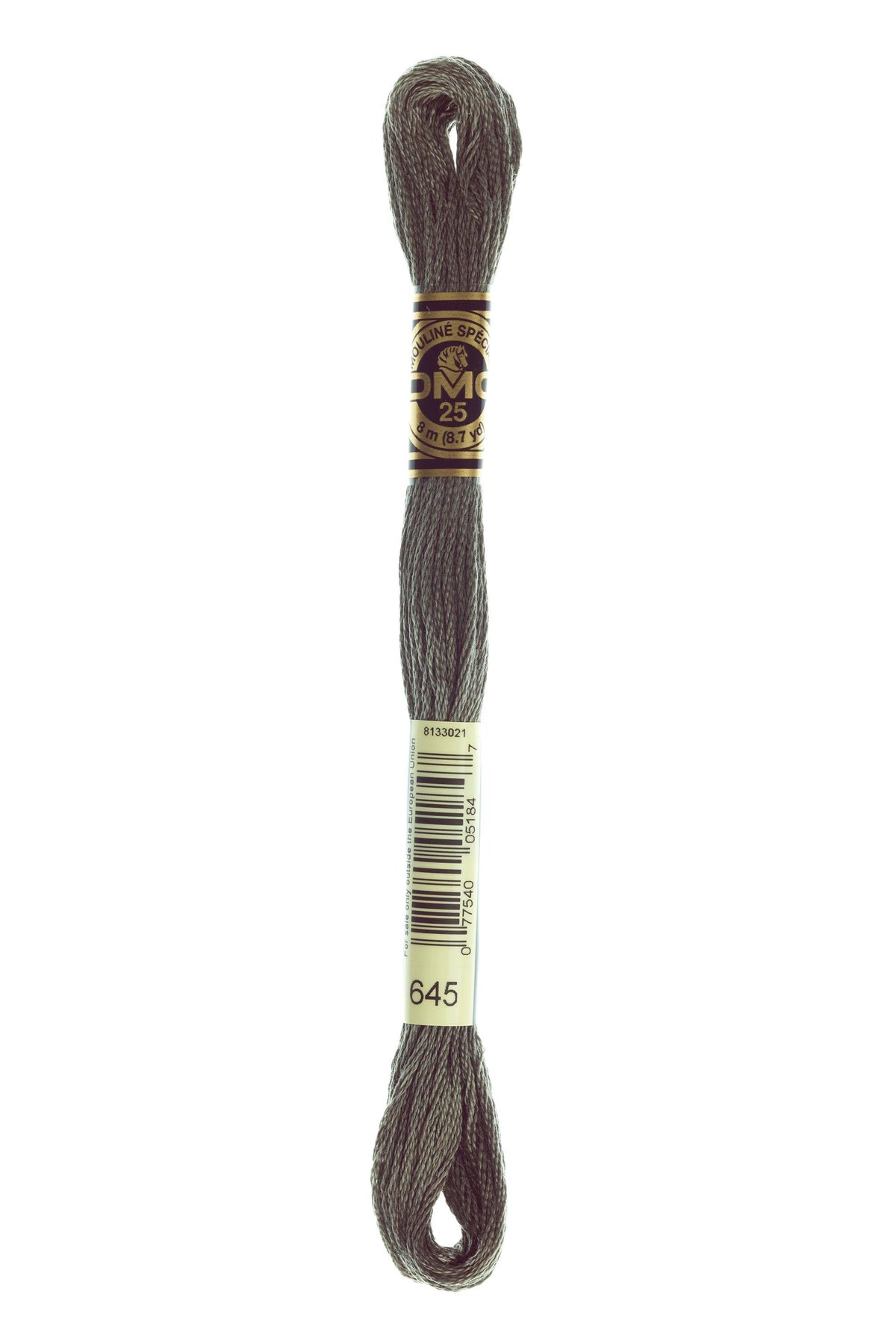 DMC Mouliné Spécial 25, colore 645, matassina da 8 metri, 100% cotone