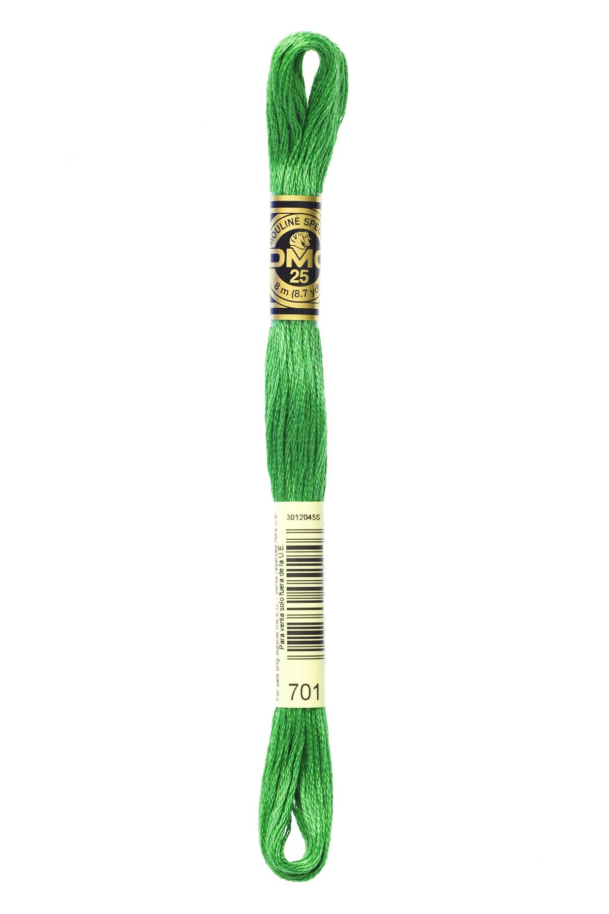 DMC Mouliné Spécial 25, colore 701, matassina da 8 metri, 100% cotone