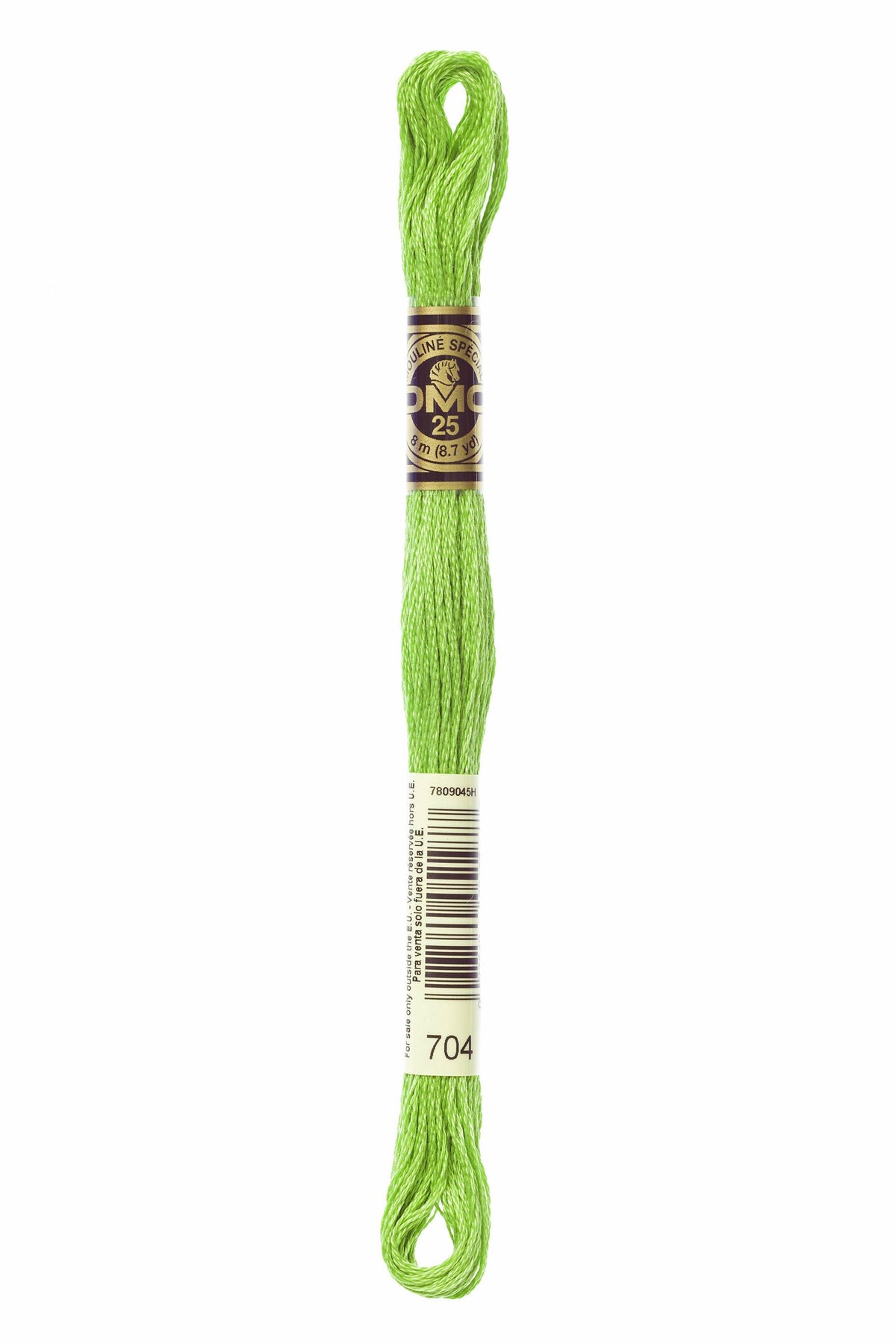 DMC Mouliné Spécial 25, colore 704, matassina da 8 metri, 100% cotone
