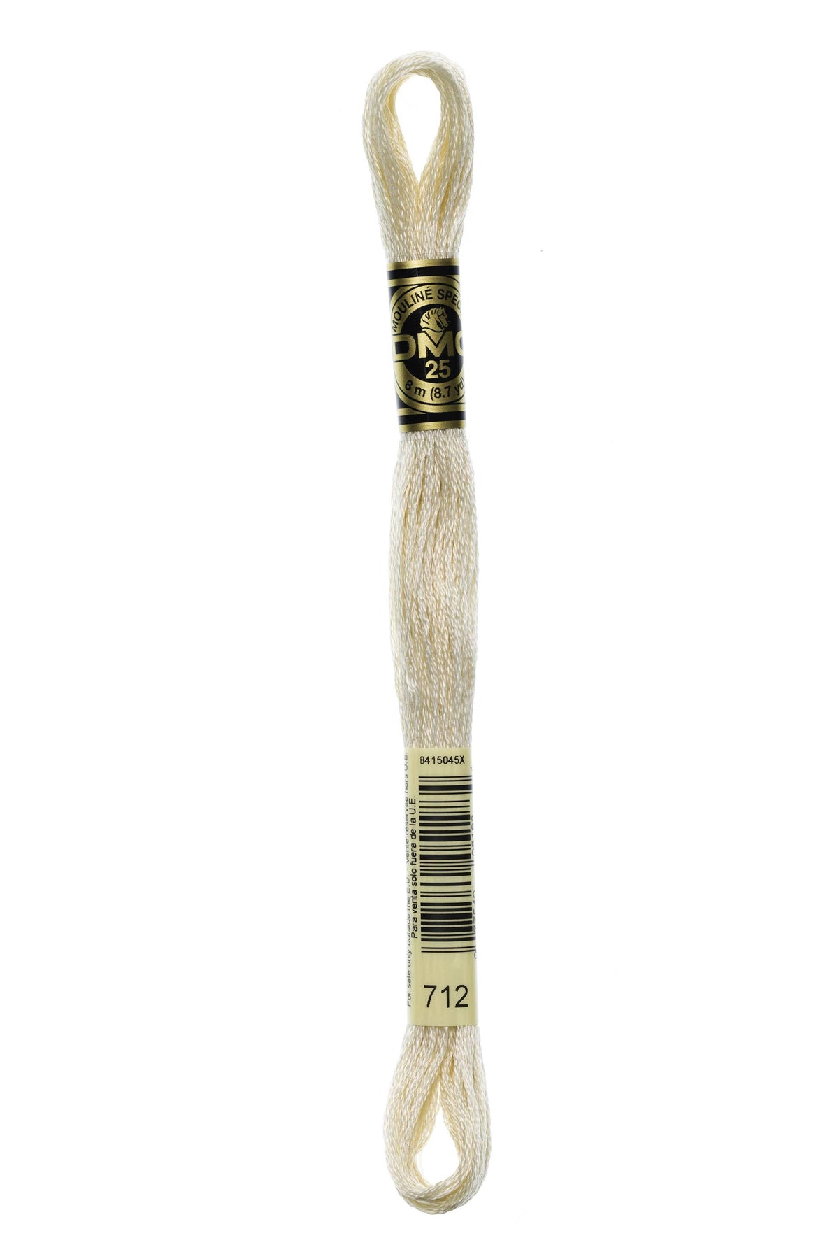 DMC Mouliné Spécial 25, colore 712, matassina da 8 metri, 100% cotone