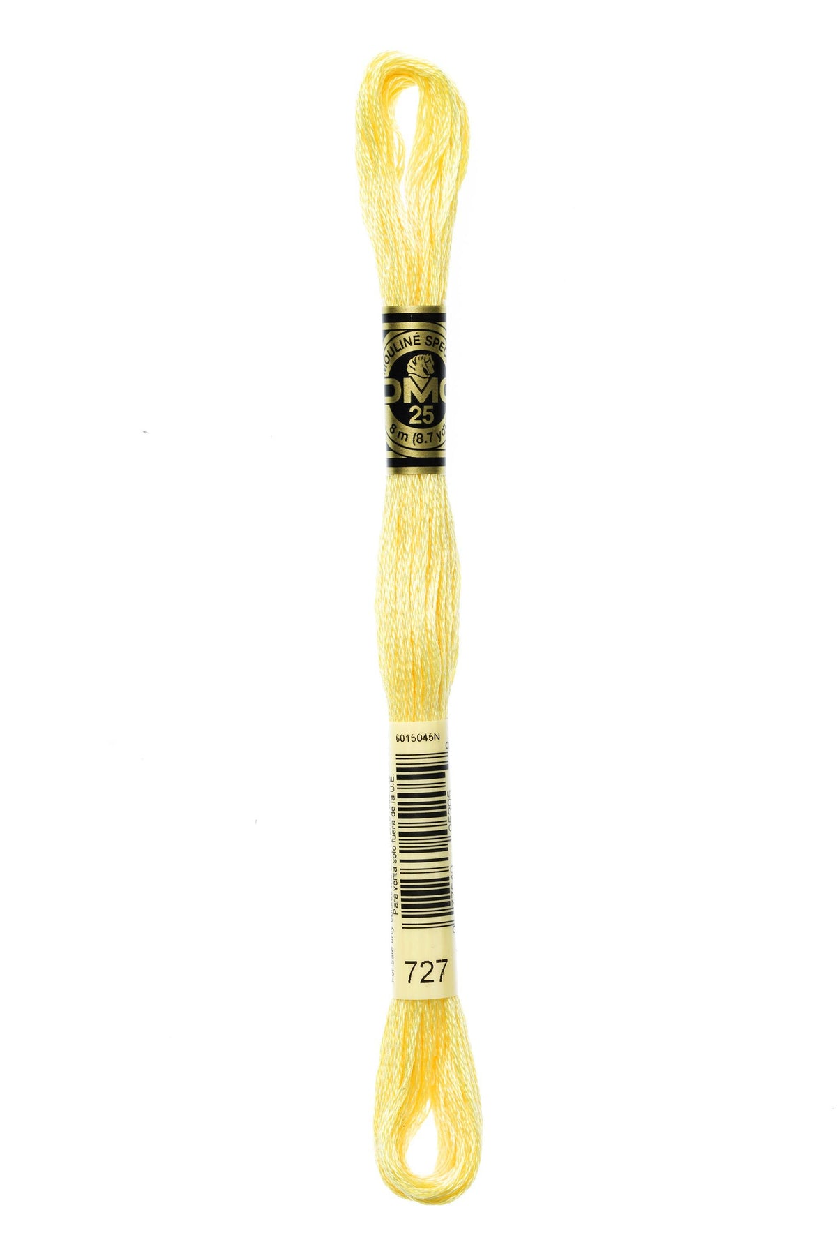 DMC Mouliné Spécial 25, colore 727, matassina da 8 metri, 100% cotone