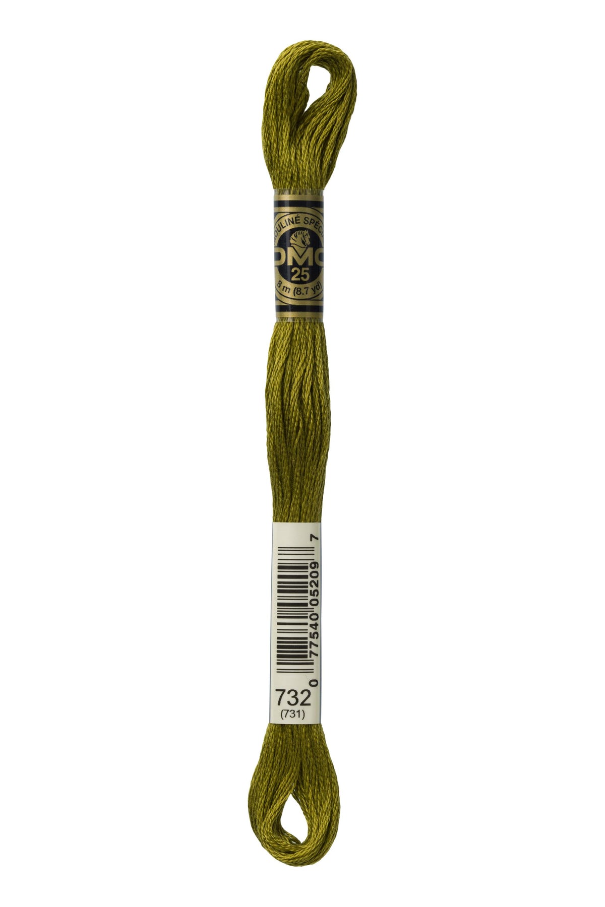 DMC Mouliné Spécial 25, colore 732, matassina da 8 metri, 100% cotone