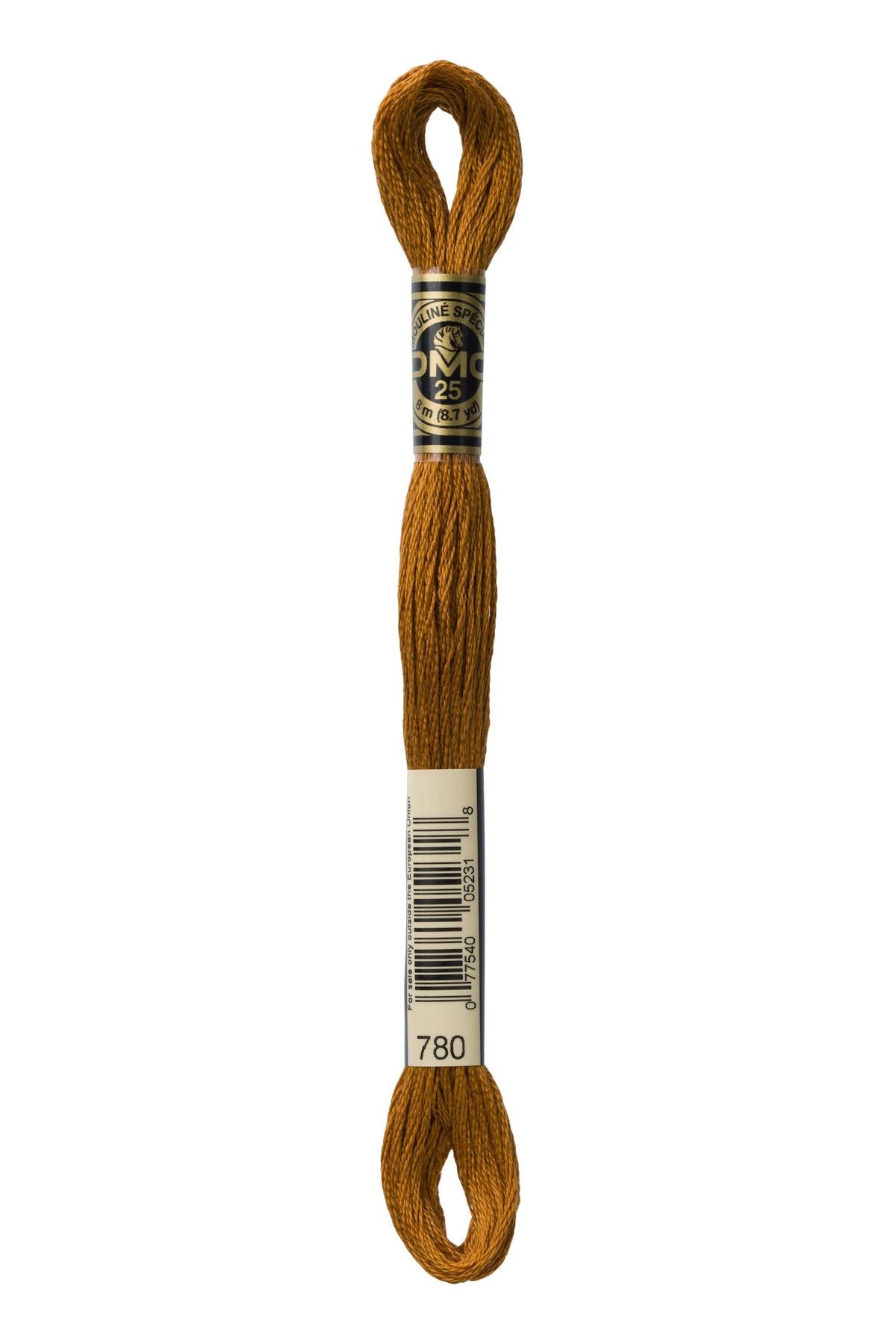 DMC Mouliné Spécial 25, colore 780, matassina da 8 metri, 100% cotone