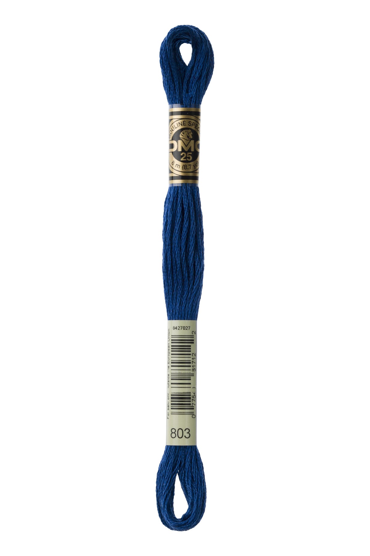 DMC Mouliné Spécial 25, colore 803, matassina da 8 metri, 100% cotone