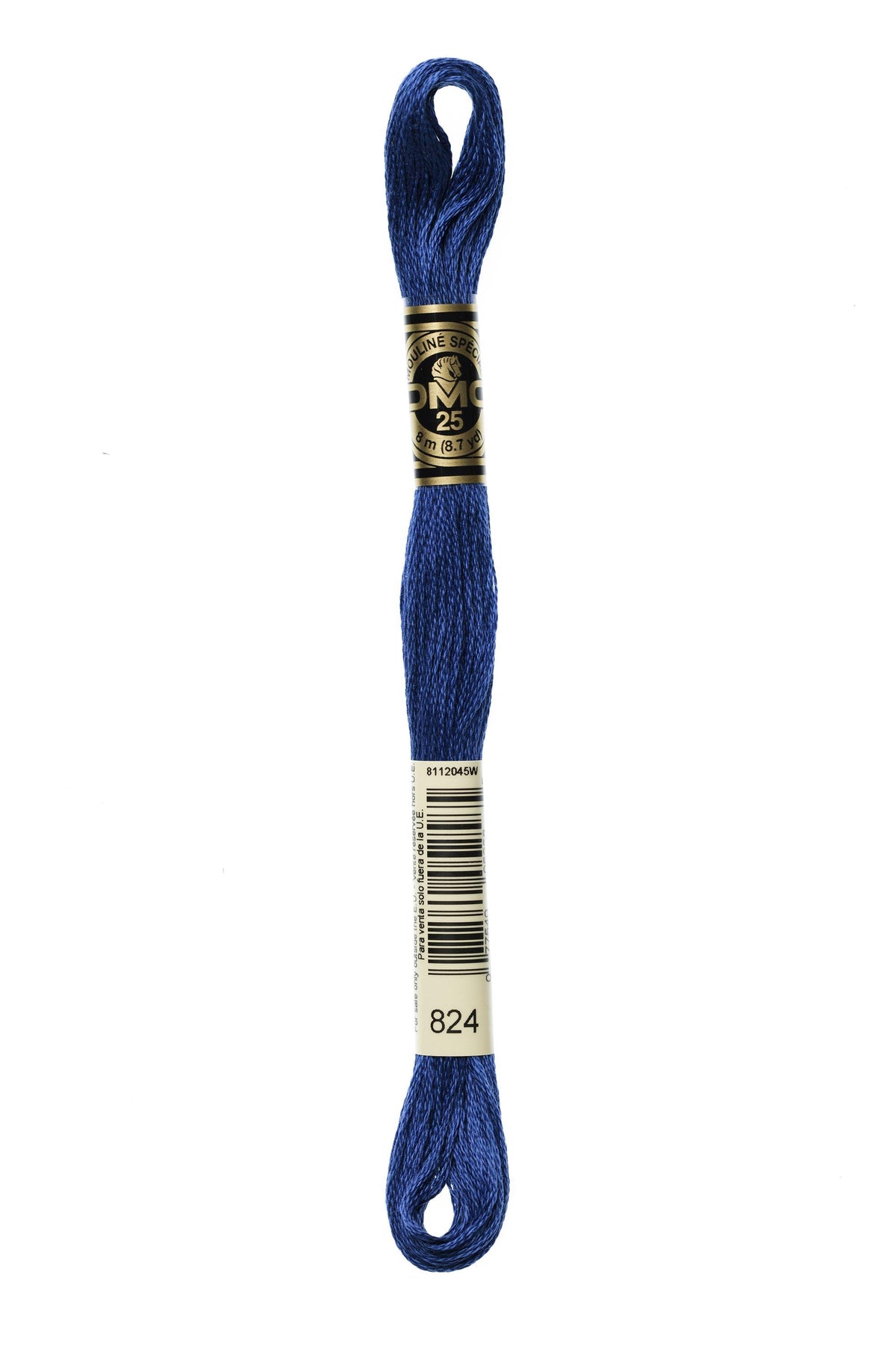 DMC Mouliné Spécial 25, colore 824, matassina da 8 metri, 100% cotone