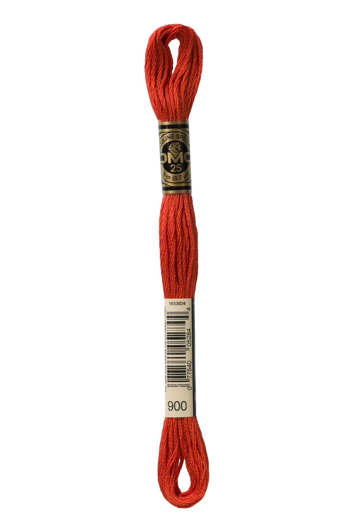 DMC Mouliné Spécial 25, colore 900, matassina da 8 metri, 100% cotone