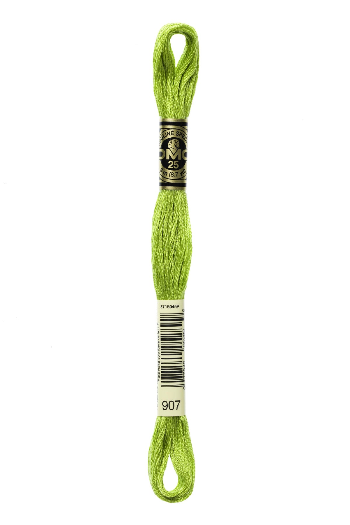 DMC Mouliné Spécial 25, colore 907, matassina da 8 metri, 100% cotone
