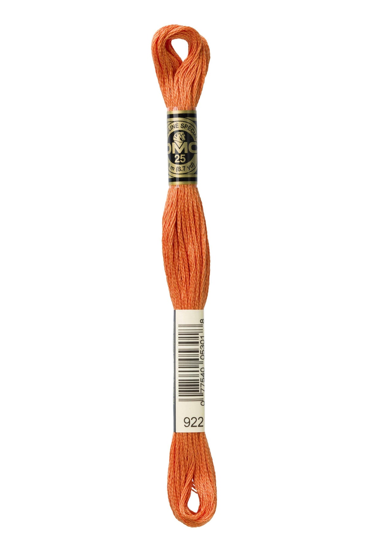 DMC Mouliné Spécial 25, colore 922, matassina da 8 metri, 100% cotone