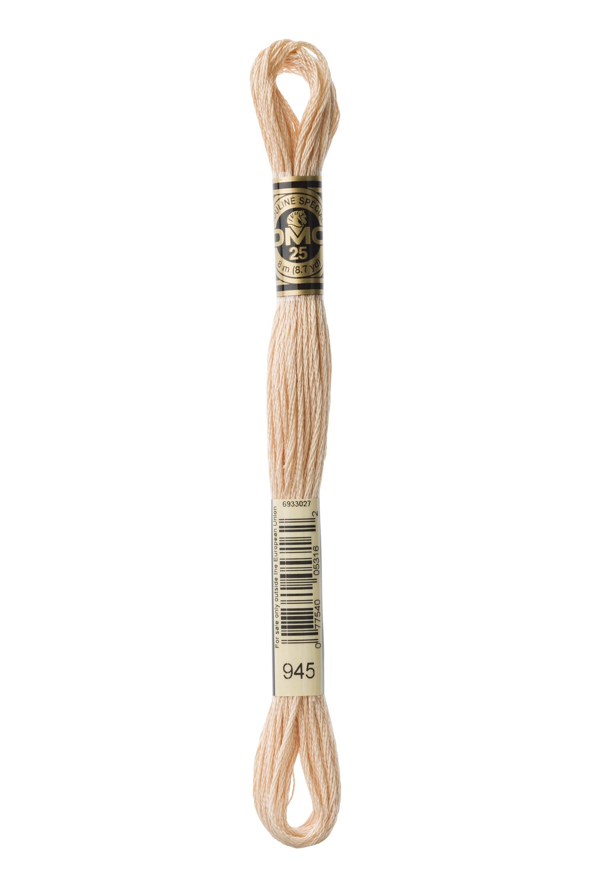 DMC Mouliné Spécial 25, colore 945, matassina da 8 metri, 100% cotone