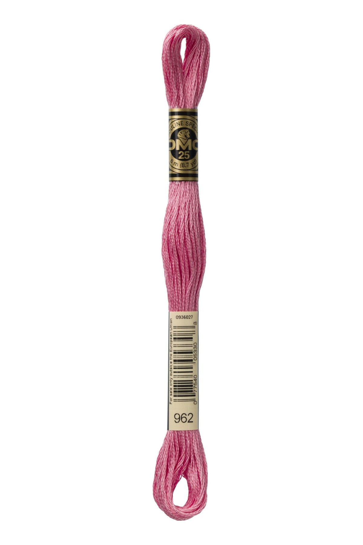 DMC Mouliné Spécial 25, colore 962, matassina da 8 metri, 100% cotone