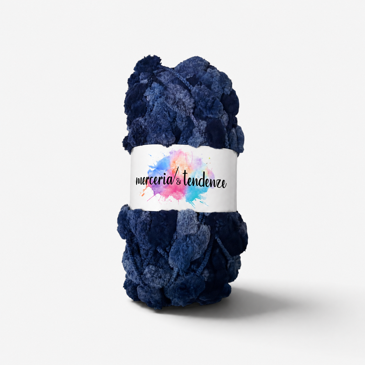 Filato Fantasia Petali 50 g – Blu Denim – gomitolo con etichetta Merceria & Tendenze