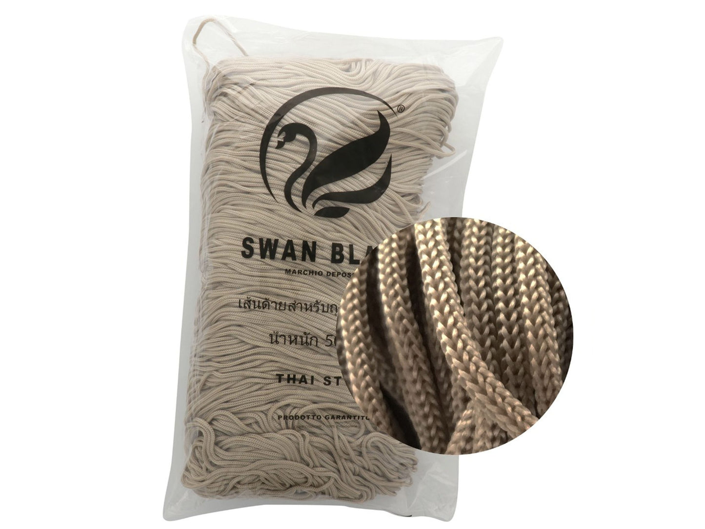 Cordino Swan Black 500g da 2mm