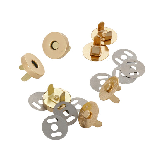 Chiusura Magnetica per Borse Oro 18mm 2pz.
