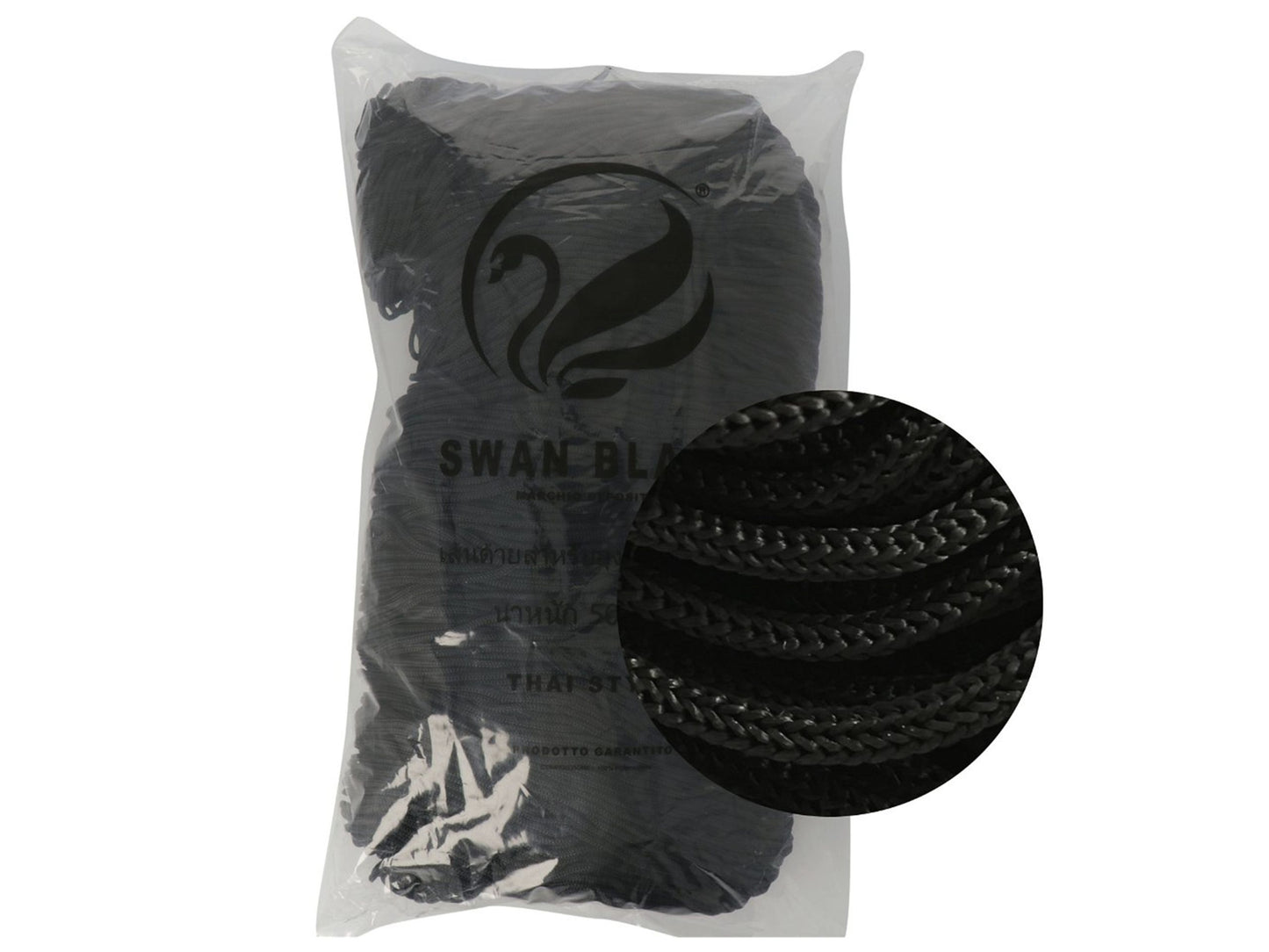 Cordino Swan Black 500g da 2mm