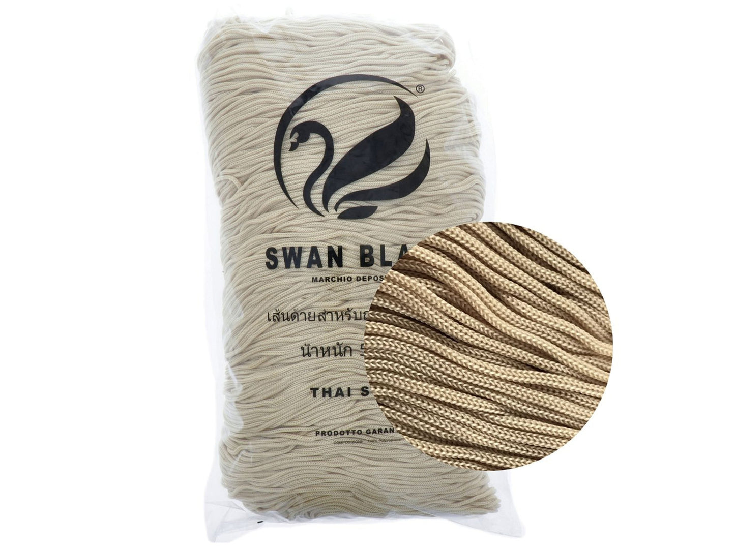 Cordino Swan Black 500g da 2mm