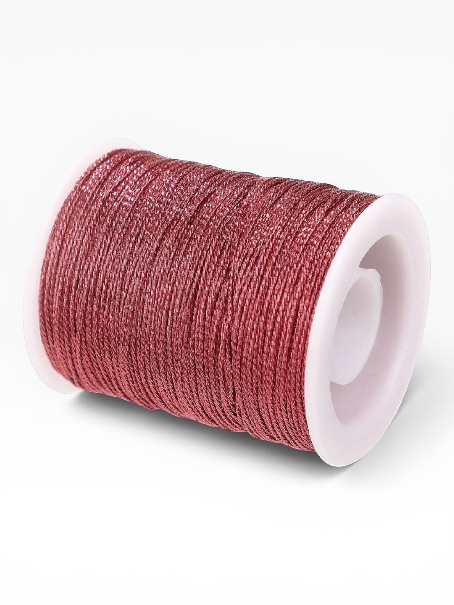 Rocchetto di filato gioiello Scintilla Fine Merceria & Tendenze color rosso metallizzato per bijoux e uncinetto