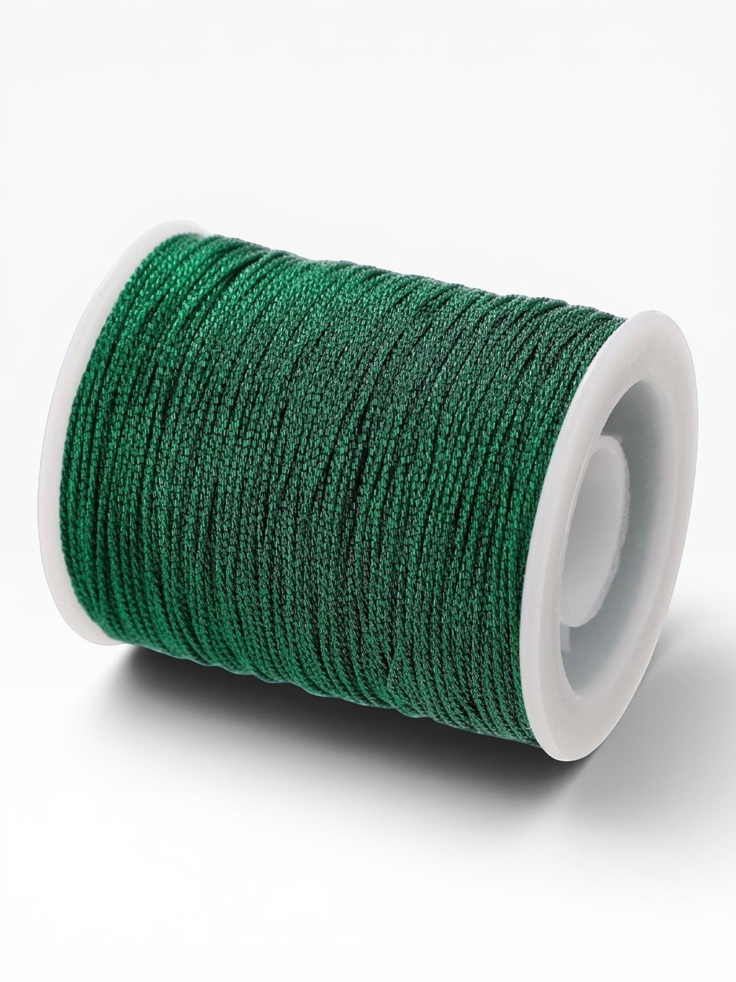 Rocchetto di filato gioiello verde Scintilla Fine Merceria & Tendenze in poliestere metallizzato da 0,7 mm